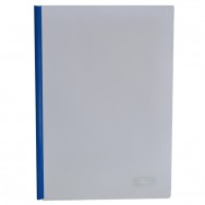 Папка с планкой-прижимом A4 BuroMax 3370-02 2-35л, 6мм, синий, пластик 160мкм