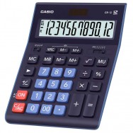 Калькулятор настольный 12р Casio GR-12-BU-W-EP синий, большой дисплей, 209х155х34,5 мм