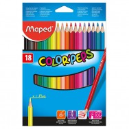 Карандаши  цветные 18 цветов Maped COLOR PEPS Classic трехгранные MP.183218