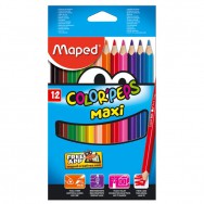 Карандаши  цветные 12 цветов Maped COLOR PEPS Jumbo трехгранные MP.834010