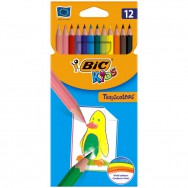 Карандаши  цветные 12 цветов BIC Kids Evolution Tropicolors2 шестигранные, 8325666
