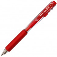 Ручка гелевая Pentel "K437-B" автоматическая, красная, 0,7мм
