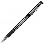 Ручка шариковая Digno CLEVER FOPC черная, масляная, резиновый грип, 0,7мм