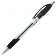 Ручка шариковая Digno ARC TROPC автоматическая, черная, масляная, резиновый грип, 0,7мм