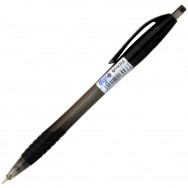 Ручка шариковая Digno MYKRA автоматическая, черная, масляная, резиновый грип, 0,7мм