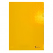 Папка-уголок A4 Optima 35120-05 "Вышиванка" желтая, плотность 180мкм