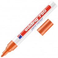 Маркер лаковый Edding Paint E-750 оранжевый, 2-4мм, круглый