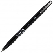 Ручка линер Optima GRAFFITI черный, 0,3мм, O16410