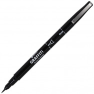 Ручка-кисточка Optima GRAFFITI Brush черная, O16414