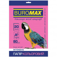 Бумага офисная цветная BuroMax INTENSIV A4/ 80г/м2 малиновая, 20л, BM.BM.2721320-29