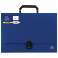Портфель BuroMax 3724-02 A4 35мм синий, 1 отд, пластик 700мкм, 329х232х35 мм