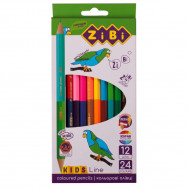 Карандаши  цветные 12/24 цветов ZiBi KIDS Line Double, 2-х сторонние, ZB.2463