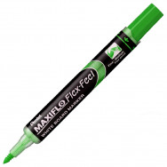 Маркер для досок Pentel MAXIFLO FLEX FEEL MWL5SBF-DX зеленый, 1-5мм, с подкачкой чернил