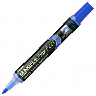 Маркер для досок Pentel MAXIFLO FLEX FEEL MWL5SBF-СX синий, 1-5мм, с подкачкой чернил
