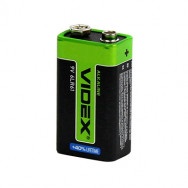 Батарейка Videx 6LR61/ КРОНА, 9В, алкалиновая ,1шт/блистер