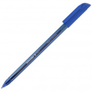 Ручка шариковая Schneider VIZZ F синяя, масляная, полупрозрачный синий корпус, 0,5мм, S102103