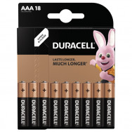 Батарейка Duracell AAA/ LR03/ 286 MN2400, 1,5В, щелочная 1х18шт