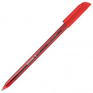 Ручка шариковая Schneider VIZZ F красная, масляная, полупрозрачный красный корпус, 0,5мм, S102102