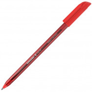 Ручка шариковая Schneider VIZZ M красная, масляная, полупрозрачный красный корпус, 0,7мм, S102202