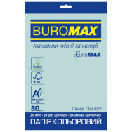 Бумага офисная цветная BuroMax PASTEL A4/ 80г/м2 голубая, 20л, BM.2721220E-14