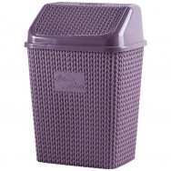 Корзина для мусора VIOLET HOUSE 1026 Violetta PLUM 10л с крышкой, фиолетовый 34,5х19х24,5 мм