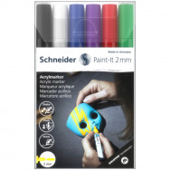 Маркер акриловый Schneider Paint-it 310 Wallet Set 1 набор 6 цветов, 2мм, S120195