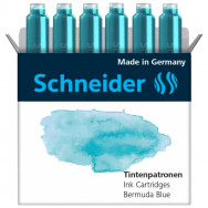 Чернильный картридж Schneider Ink Pastel Морская волна (Bermuda Blue), 6штук в коробке, S166134