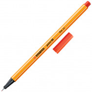 Ручка линер Stabilo point 88/48 light red светло-красный, 0,4мм