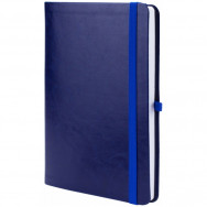 Блокнот деловой А5 128л Optima 20124-02 NEBRASKA синий, мягкая обложка, на резинке, линия