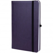 Блокнот деловой А5 128л Optima 20124-08 NEBRASKA темно-фиолетовый, мягкая обложка, на резинке, линия