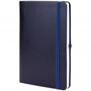 Блокнот деловой А5 128л Optima 20124-24 NEBRASKA темно-синий, мягкая обложка, на резинке, линия