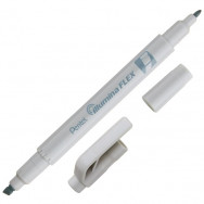 Маркер текстовыделитель Pentel Illumina FLEX Pastel пастельный серый, двусторонний, 1-3,5мм, SLW11P-NE