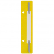 Минискоросшиватель Economix 31512-05 желтый, металлический с пластиковой подложкой, 20шт в упаковке