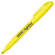 Маркер текстовыделитель LUXOR 4141 HIGHLITER желтый флуоресцентный, тонкий корпус, 1-3,5мм
