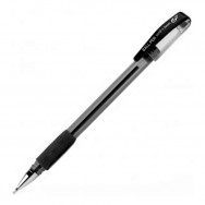 Ручка шариковая TIANJIAO TY-501P черная, масляная, резиновый грип, 1,0мм