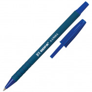 Ручка шариковая BEIFA AA960A синяя, синий матовый корпус, 0,7мм