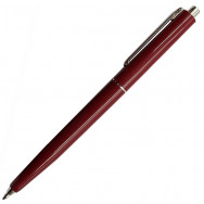 Ручка шариковая LUXOR CRUX 12291 синяя, корпус красный, хромированный клип и отделка, 1,0мм