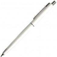 Ручка шариковая LUXOR CRUX 12295 синяя, корпус белый, хромированный клип и отделка, 1,0мм