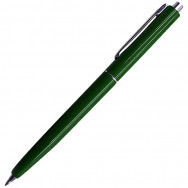Ручка шариковая LUXOR CRUX 12293 синяя, корпус зеленый, хромированный клип и отделка, 1,0мм