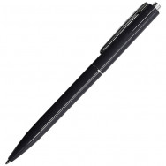 Ручка шариковая LUXOR CRUX 12294 синяя, корпус черный, хромированный клип и отделка, 1,0мм