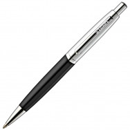 Ручка шариковая LUXOR DUNES 2311 синяя, черный глянцевый корпус, хромированная отделка, 1,0мм