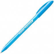 Ручка шариковая LUXOR Focus Icy 1760 синяя, ребристый грип, корпус ассорти, 1,0мм