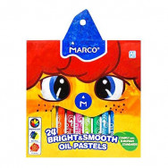 Пастель масляная 24 цвета Marco BRIGHT & SMOOTH 1100OP-24CB в картонной коробке