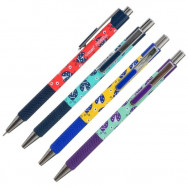 Ручка шариковая VINSON 201 LADYBUG автоматическая, синяя, масляная, корпус ассорти, 0.7мм