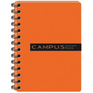 Тетрадь  на спир. B6 120л "Графика" CAMPUS Pocketbook оранжевый, кпетка, ,2 отв, 3 разд, РВ63120-810