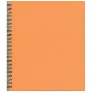 Тетрадь  на спир. B5  80л "Графика" MICRO оранжевый, клетка, пласт.обл., ТВ5380-810