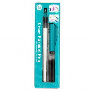 Ручка для каллиграфии Pilot "Parallel Pen" 4,5мм перьевая, черный+красный картридж, FP3-45N-SS