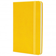 Блокнот деловой А5 128л Optima 27100-05 SQUARE желтый, мягкая обложка, на резинке, клетка