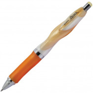 Ручка шариковая Zebra SPIRAL BA10-OR-BL автоматическая, синяя, корпус белый с оранжевым, 0,7мм