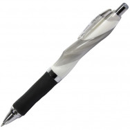 Ручка шариковая Zebra SPIRAL BA10-BK-BL автоматическая, синяя, корпус белый с черным, 0,7мм